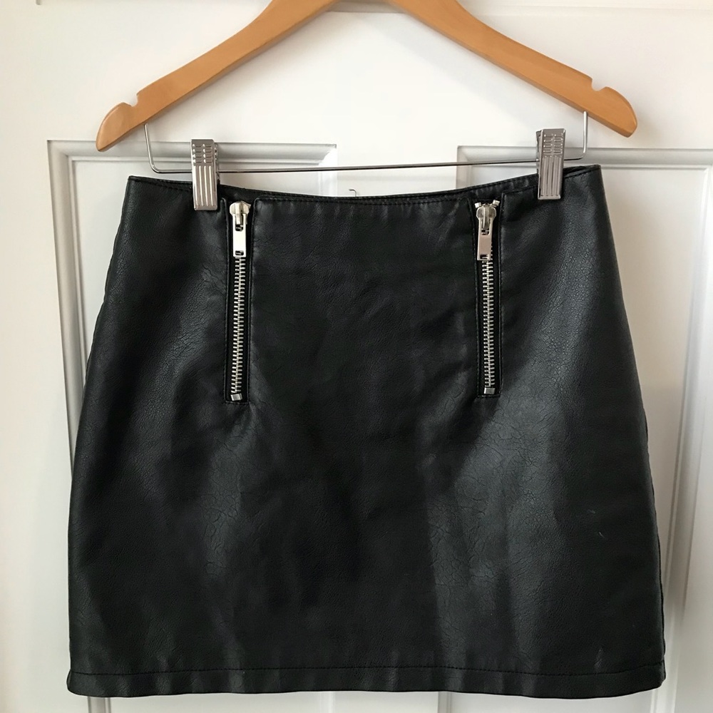 Vegan Leather Mini Skirt